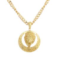 Zinc Alloy Necklace, Lion, plated, Unisex Approx 15.5 Inch 