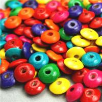 Gefärbtes Holz Perlen, Rad, verschiedene Größen vorhanden, keine, verkauft von Tasche