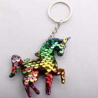 Plastic Key Chain, Sequins, Horse, cute 