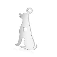 Stainless Steel Animal Pendants, Dog, for woman, original color Approx 2mm 