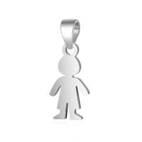 Sterling Silver Pendants, Brass, Boy, silver color plated, for man 