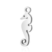 Stainless Steel Animal Pendants, Seahorse, for woman, original color Approx 2mm 