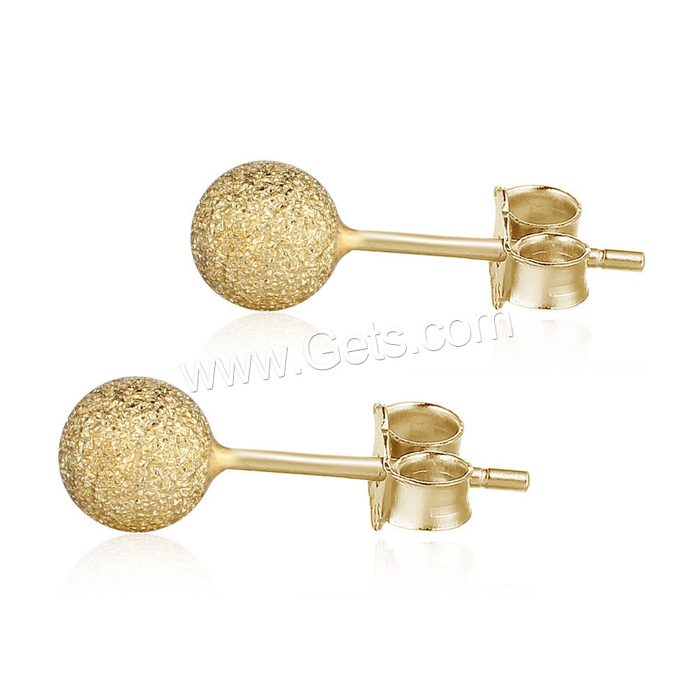 Sterling Silver Stud Earring, Brass, plated, different size for choice & for woman, more colors for choice, Sold By Pair