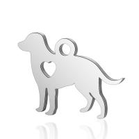 Stainless Steel Animal Pendants, Dog, for woman, original color Approx 2mm 