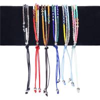 Nylon Cord Bracelets, with Seedbead, Round, Adjustable & multilayer & for woman nickel, lead & cadmium free, 160mm 
