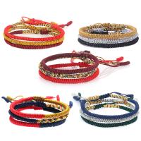 Nylon Cord Bracelets, Round, Adjustable & folk style & Unisex & woven pattern nickel, lead & cadmium free, 160mm 