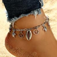 Zinc Alloy Anklet, plated, for woman, silver color 