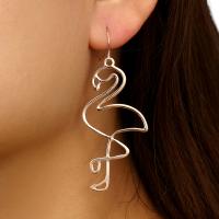 Zinc Alloy Drop Earring, brass earring hook, plated, for woman, rose gold color 