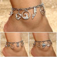 Zinc Alloy Anklet, plated & for woman 