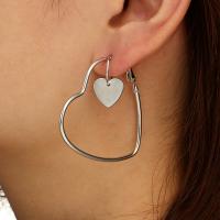Zinc Alloy Earring Set, earring, plated, 2 pieces & for woman, silver color 