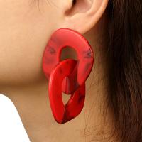 Acryl Tropfen Ohrring, plattiert, für Frau, keine, verkauft von Paar
