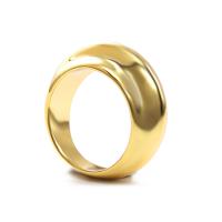 Brass Finger Ring, Round, gold color plated, for woman, golden, 13mm, US Ring .5 