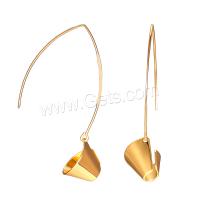 Zink Legierung Tropfen Ohrring, Zinklegierung, für Frau, goldfarben, 15x55mm, verkauft von Paar