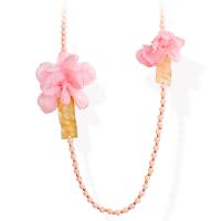Acrylic Necklace, with Etamine & Zinc Alloy, for woman Approx 43 Inch 