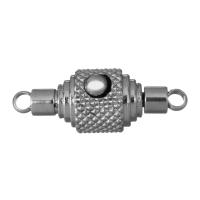 Stainless Steel Snap Clasp, plated, with connector bar 