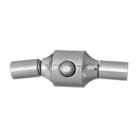 Stainless Steel Snap Clasp, plated, with end cap 3mm,3mm 