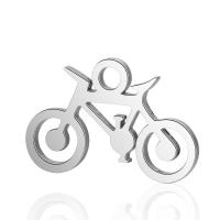 Pendentif en acier inoxydable véhicule, vélo, pour femme & creux, couleur originale Environ 2mm Vendu par lot