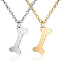 Stainless Steel Jewelry Necklace, with 5cm extender chain, Dog Bone, oval chain & for woman Approx 15.75 Inch 
