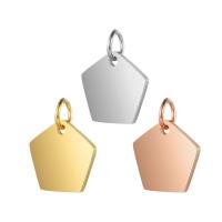 Stainless Steel Pendants, Pentagon, for woman Approx 5mm 