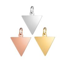 Stainless Steel Pendants, Triangle, Unisex Approx 4mm 