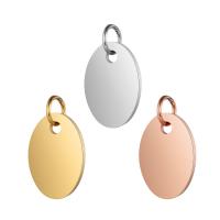 Stainless Steel Pendants, Flat Round, Unisex Approx 4mm 