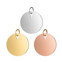 Stainless Steel Pendants, Round, Unisex Approx 4mm 