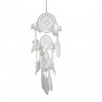 Fashion Dream Catcher, Iron, with Velveteen & Feather & Wood, handmade 800mm 