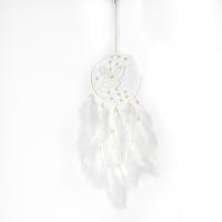 Fashion Dream Catcher, Iron, with Feather, handmade, white 