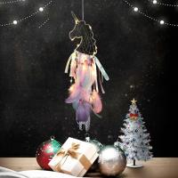 Fashion Dream Catcher, Iron, with Feather, handmade, multi-colored 