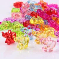 Acrylic Pendant, Elephant, injection moulding, random style, mixed colors Approx 1mm, Approx 