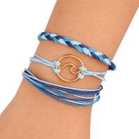 Nylon Cord Bracelet Set, with Zinc Alloy, Adjustable & three pieces & for woman 280mm 