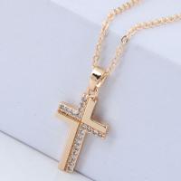 Brass Cubic Zirconia Necklace, with Cubic Zirconia, plated, for woman 420*27*13mm 