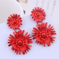 Zinc Alloy Drop Earring, stainless steel post pin, plated, for woman 50*30mm 
