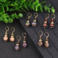 Zinc Alloy Drop Earring, with Porcelain, for woman 43mm 