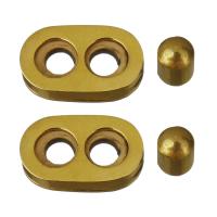 Stainless Steel  Button, plated 3.5mm 3mm 