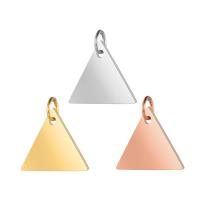 EL Colgante De Acero Inoxidable, Triángulo, Bricolaje, más colores para la opción, 15x15.5mm, 5PCs/Grupo, Vendido por Grupo