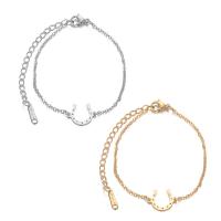 Stainless Steel Chain Bracelets, with 6cm extender chain, oval chain & for woman Approx 5.91 Inch 