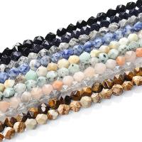 Mixed Gemstone Beads, fashion jewelry & DIY & faceted, 8mm,10mm Approx 1mm 