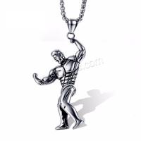 Stainless Steel Pendants, Muscle Man, polished, fashion jewelry 