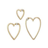 Zinc Alloy Drop Earring, stainless steel post pin, plated, three pieces & for woman & with rhinestone, golden 