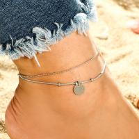 Zinc Alloy Anklet, plated, multilayer & for woman 