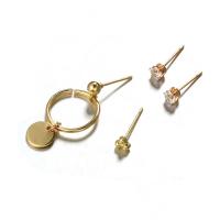 Zinc Alloy Earring Set, Stud Earring, plated, for woman, golden 