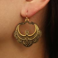Zinc Alloy Drop Earring, brass earring hook, plated, for woman, golden 