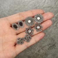 Zinc Alloy Stud Earring Set, Stud Earring, stainless steel post pin, plated, 4 pieces & for woman, silver color 