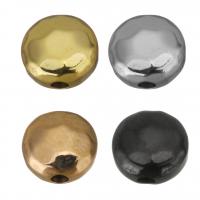 Edelstahl Perlen, flache Runde, plattiert, keine, 8.5x4.5mm, Bohrung:ca. 2mm, verkauft von PC