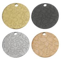 Stainless Steel Pendants, Flat Round, plated Approx 1.5mm 