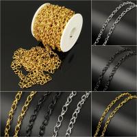 Stainless Steel Chain Jewelry, with plastic spool, plated, twist oval chain Approx 