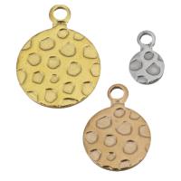 Stainless Steel Pendants, Flat Round, plated Approx 2mm 