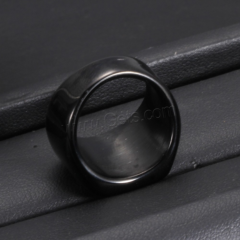 Titanium Steel Finger Ring, plated, different size for choice & for man, more colors for choice, 18mm, Sold By PC