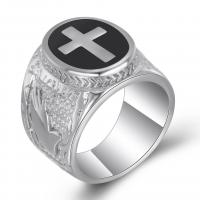 Titanium Steel Finger Ring & for man & enamel 21mm 
